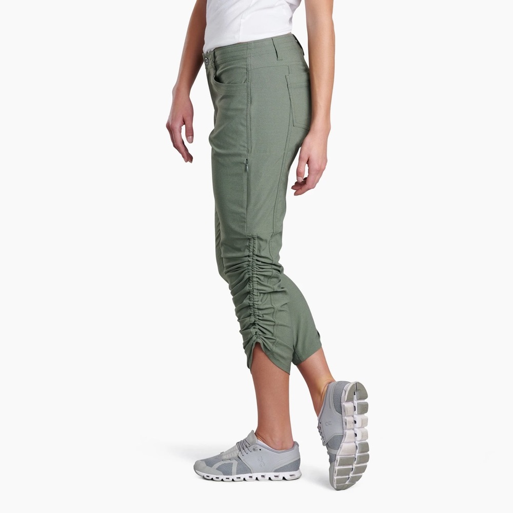 Kuhl 14 Pants Women Trekr Outdoor Hiking Olive Green Large XL Capri short summer - Picture 4 of 8